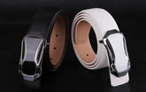 Ceinture en cuir homme avec boucle argentée satin - Mod ANYWAY- mode masculine