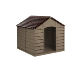 209554 Niche pour chien en forme de maison en résine grande taille