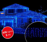 031410 Rideau de lumières de Noël d'extérieur 5mt 416 lumières bleues