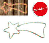 757198 Etoile filante de Noël lumières MULTICOLORES cadre en métal 65 x 30 cm