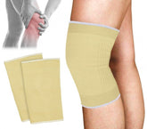 068089 Set 2 genouillères EVERTOP beiges Bandes élastiques de soutien en coton