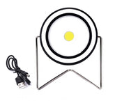 RY-T912 Projecteur LED rechargeable rond portable à énergie solaire 10 W USB