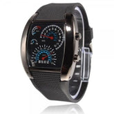 Montre LED homme tachymètre effet de quartz