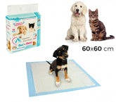 629313 Pack 12 tapis absorbants pour chiens et chats 60x60 cm capte les odeurs