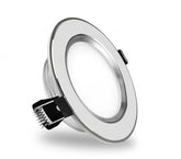 685631 Projecteur LED encastré rond chromé 9 Watt lumière froide avec verre mat