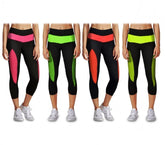 Leggings de sport KZ-178 femmes tissu technique gym et running longueur mollets