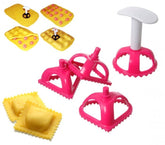 704636 Set de 4 moules en plastique taille raviolis et biscuits bords dentelés