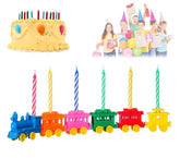 565111 Set de portes bougies en forme de train 6 pièces bougies incluses