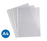 748752 Set de 24 pack de 18 pochettes transparentes perforées A4 peau d'orange