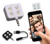 221791 Mini Flash à 4 LED pour selfies compatibles avec Samsung et Apple