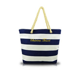 Sac de plage SABRINA modèle Marinaro en tissu avec des poignées en corde
