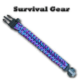Kit de survie - bracelet camp de randonnée feu silex sifflet