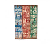 Paravent 05979 modèle Vintage en toile sur bois 120 x 180 cm trois panneaux
