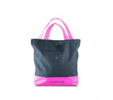 382516 Sac de plage ONSHORE en jean double poignée avec détails fluo