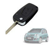 Coque de clé de verrouillage télécommande 2 boutons à distance pour voiture Fiat