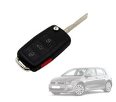 Coque de clé verrouillage télécommande 4 boutons à distance pour VOLKSWAGEN GOLF