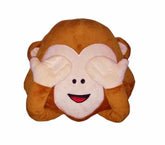 621048 Coussin 3 en 1 décoratifs émoticône les trois singes de la sagesse 30cmø