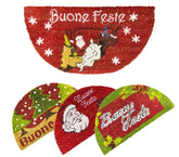 228865 Paillasson demi-lune noël BUONE FESTE en fibre de coco antidérapant