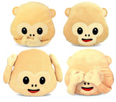 347621 Coussins décoratifs émoticône les trois singes de la sagesse 36 cm