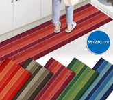 184042 Tapis mod. STRIPES 55 x 230 cm 100% coton idéal salle de bain et cuisine
