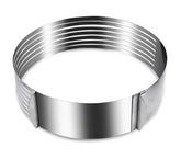 4361 Moule guide de coupe extensible pour gâteaux inox 7 fentes ø de 16 à 20 cm