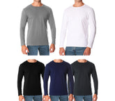 VKA26 Pack de 5 sous-pulls ORLANDO col rond pour homme slim effet thermique