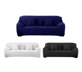 4353 Housse de canapé 3 places couleur unie tissu élastique facile à enfiler
