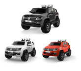 LT877 Voiture électrique enfants VOLKSWAGEN PK AMAROK siège en cuir modèle 4x4