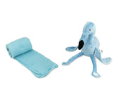 184608 Set de peluche et couverture polaire DOLLYSSIMI flamant doux 75 x 70 cm