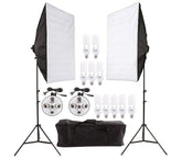 4499 kit d'éclairage 2 softbox avec 10 ampoules de 45 W et un sac de transport