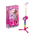 637530 Microphone sur pied karaoké VALENTINA ROCKSTAR mp3 socle lumineux 123 cm