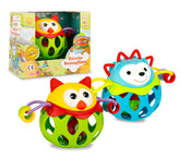 397366 Hochet rond hérisson ou hibou balle à l'intérieur CIGIOKI + 6 mois