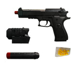 318843 Pistolet en plastique avec silencieux et laser 6 mm 129-5 billes incluses