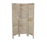 394502 Paravent modèle classique en bois naturel 170 x 40 cm trois panneaux