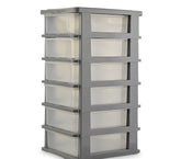 195864 Tour de rangement multiusage BOXIN en plastique 6 tiroirs 15 x 19 x 31 cm