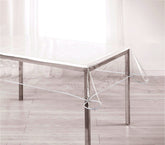 302996 Nappe rectangulaire toile cirée PVC 140x275 cm imperméable transparente