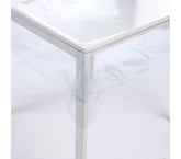 302965 Nappe carrée toile cirée en PVC 140 x 140 cm imperméable et transparente