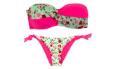 A8912 Maillot de bain bikini rembourrés mod. BLUEMARY fantaisie de fleurs