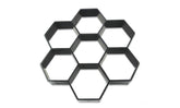 10757 Moule à pavé béton pour jardin mod. hexagonal taille 28 X 29 cm