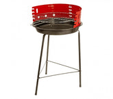 429761 Barbecue rond 60 x 36 cm avec grille de cuisson incluse et pare-vent