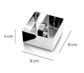 594809 Set 2 moules carrés à pâtes pour patisserie et préparations 8X8X4 cm