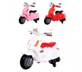 B38110 Moto électrique pour enfant VESPINA avec roulettes 12V son, lumière MP3