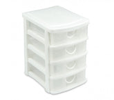 684203 Tour de rangement 4 étagères COCCINELLA en plastique rigide 13x17x18 c