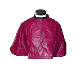 159001 Cape bordeaux en pvc 91x68 cm pour salon de coiffurec