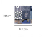 Dchome andalousie 385 7142 nappe en pvc haute qualité 140x140 cm
