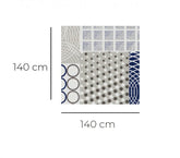Dchome Figures plates 385 7176 nappe en pvc haute qualité 140x140 cm