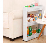 Organisateur de produits avec roues 3 compartiments pour cuisine ou SDB