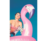 41119 Bouée gonflable géante Flamant rose de luxe BESTWAY de 173 x 170 cm