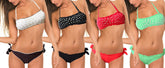 Maillot de bain bikini mod. Pearl avec bandeau rembourré et perles blanches