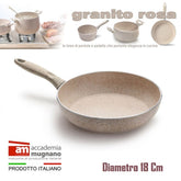 Poêle - Sauteuse antiadhésive de 18 cm effet pierre - Revêtement Diamond Tech